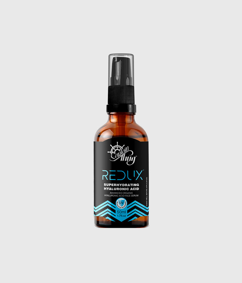 Redux Hyaluronic Acid Serum - Triple Strength - Low and High Molecular Weight Hyaluronan with Sodium Hyaluronate Crosspolymer and Vitamin B5 - 1.7 Oz